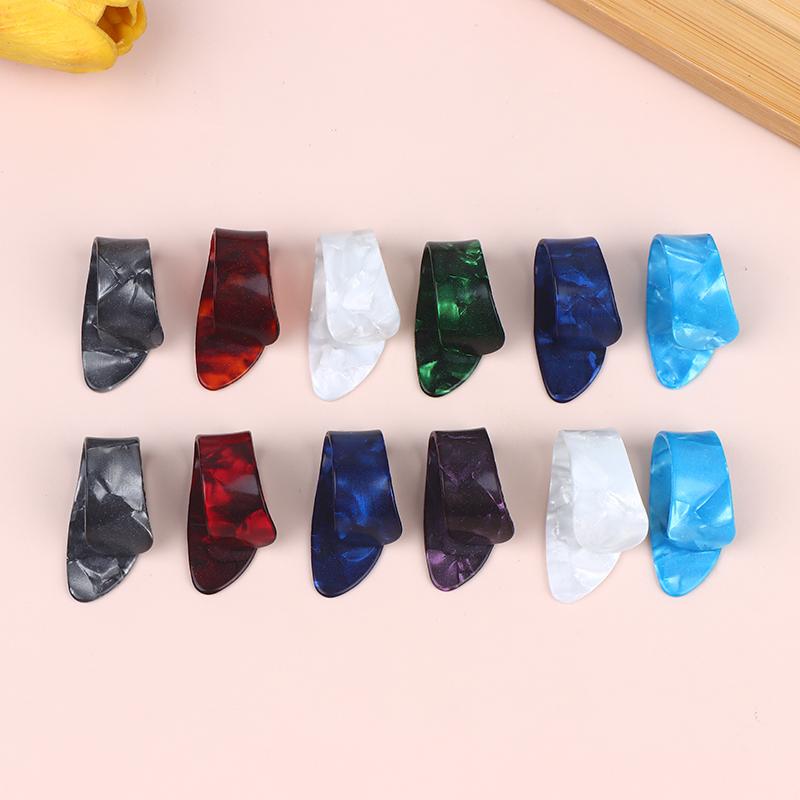 12Pcs Guitar Finger Picks Thumb/Index Sizes Fingerstyle Protector Anti-Slip Design Bass Acoustic/Electric Guitar