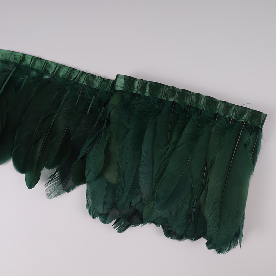 Отделка из гусиных перьев, лента-бахрома, 2 ярда/шт., швейные поделки, плюмаж для платья, юбки, настенное украшение для праздничной одежды