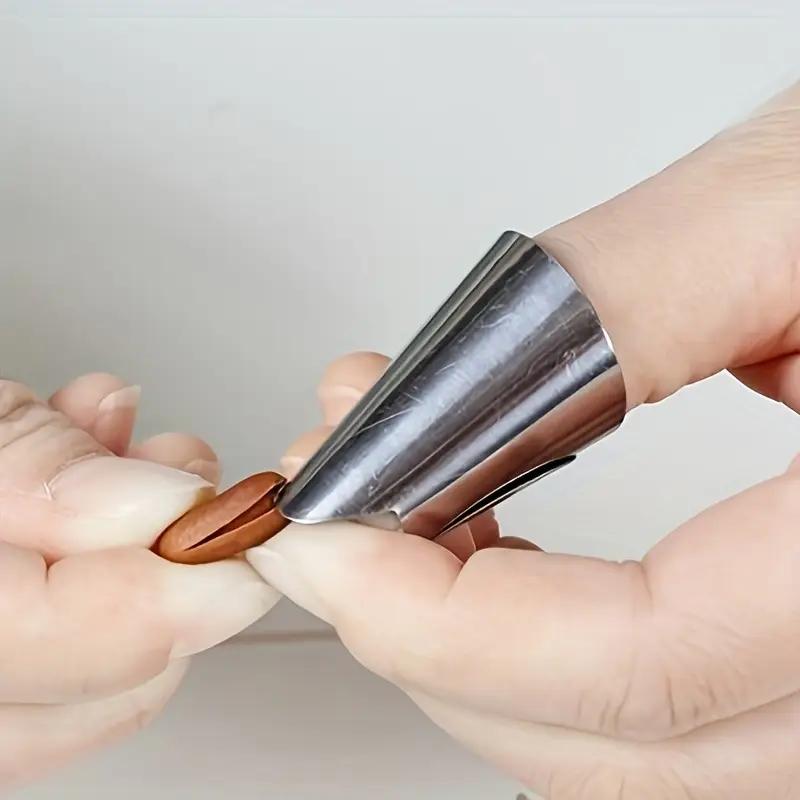 Защитный чехол для пальцев из нержавеющей стали для чистки чеснока - многофункциональный кухонный инструмент для чистки чеснока, бобов, орехов и овощей