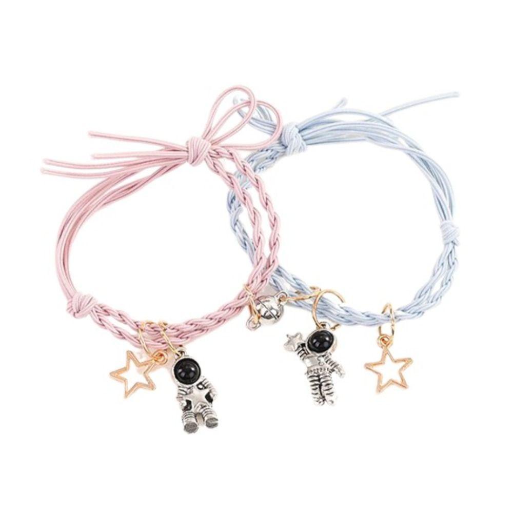 Магнитный браслет для притяжения астронавтов, браслет для пары, полые звезды, набор браслетов, подарок другу