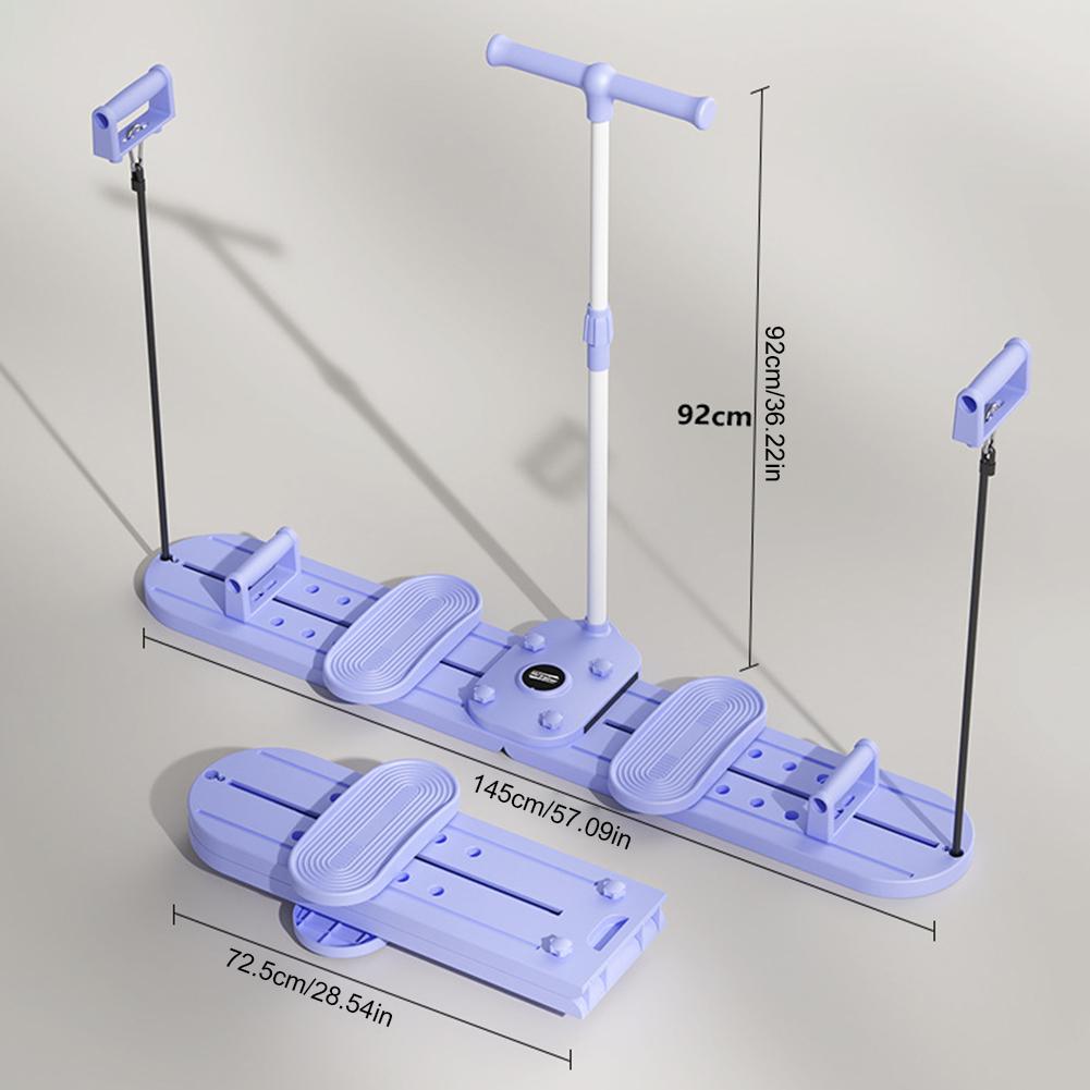Фитнес-лыжный тренажер Укрепитель таза и бедер Многофункциональный имитатор лыжного тренера с ручкой и тяговым канатом для тренировки всего тела