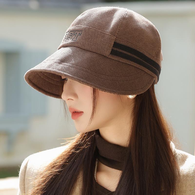 Новая осенне-зимняя шляпа для женщин с большой головой и лицом, подчеркивающая маленький размер, шляпа-рыбак высокого класса, модная шляпа для верховой езды, теплая бейсболка, трендовая