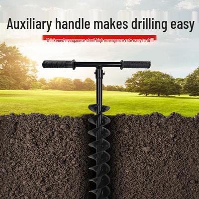 Ручной земляной шнек с рукояткой для рыхления почвы и внесения удобрений