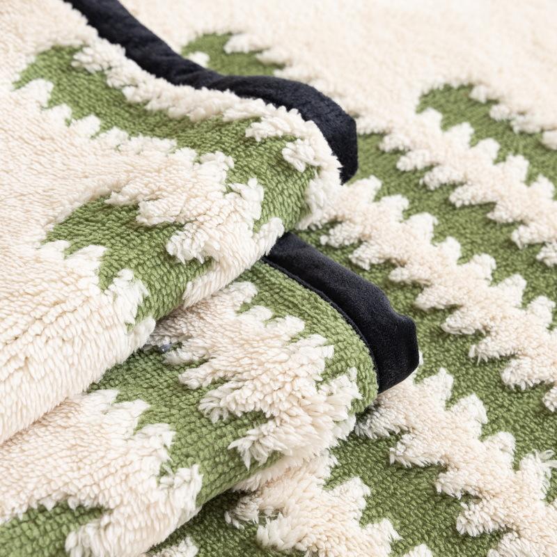 Sofa Cushion New Thousand Bird Grid Thickened Plush Seat Cushion High-End Non-Slip Leather Sofa Cover Winter Cover