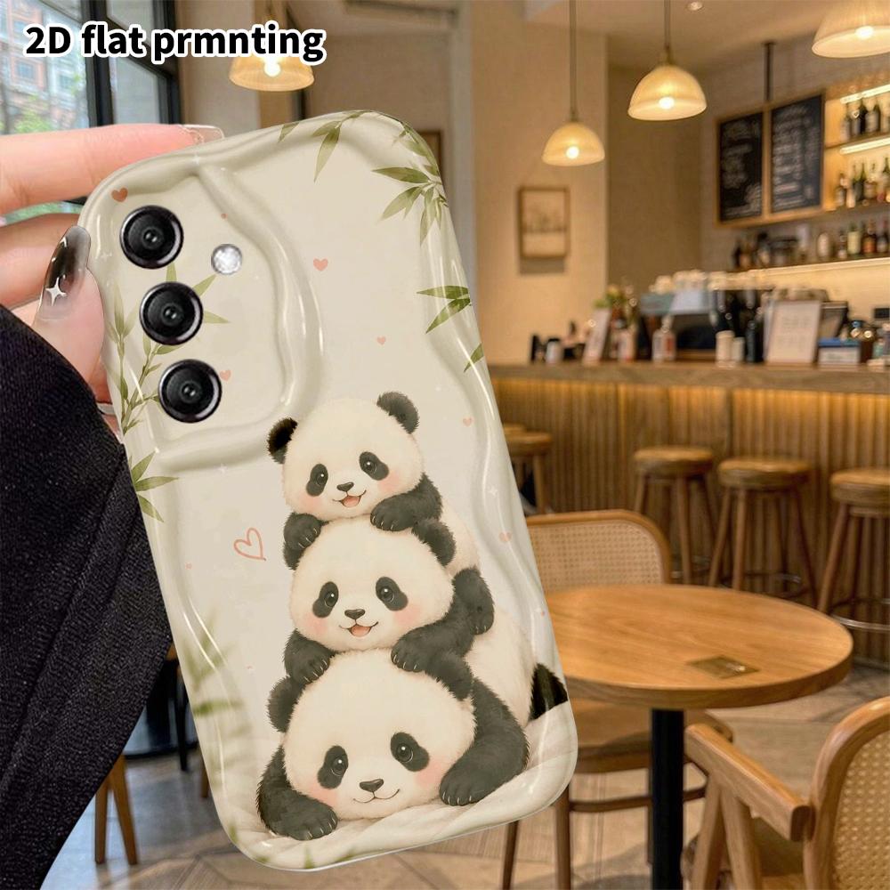 Phone Case: 2D Flat Samsung Galaxy A34 A35 S20 S22 S21 FE Plus Ultra Protective Case, Cute Panda, Christmas and Halloween Gift