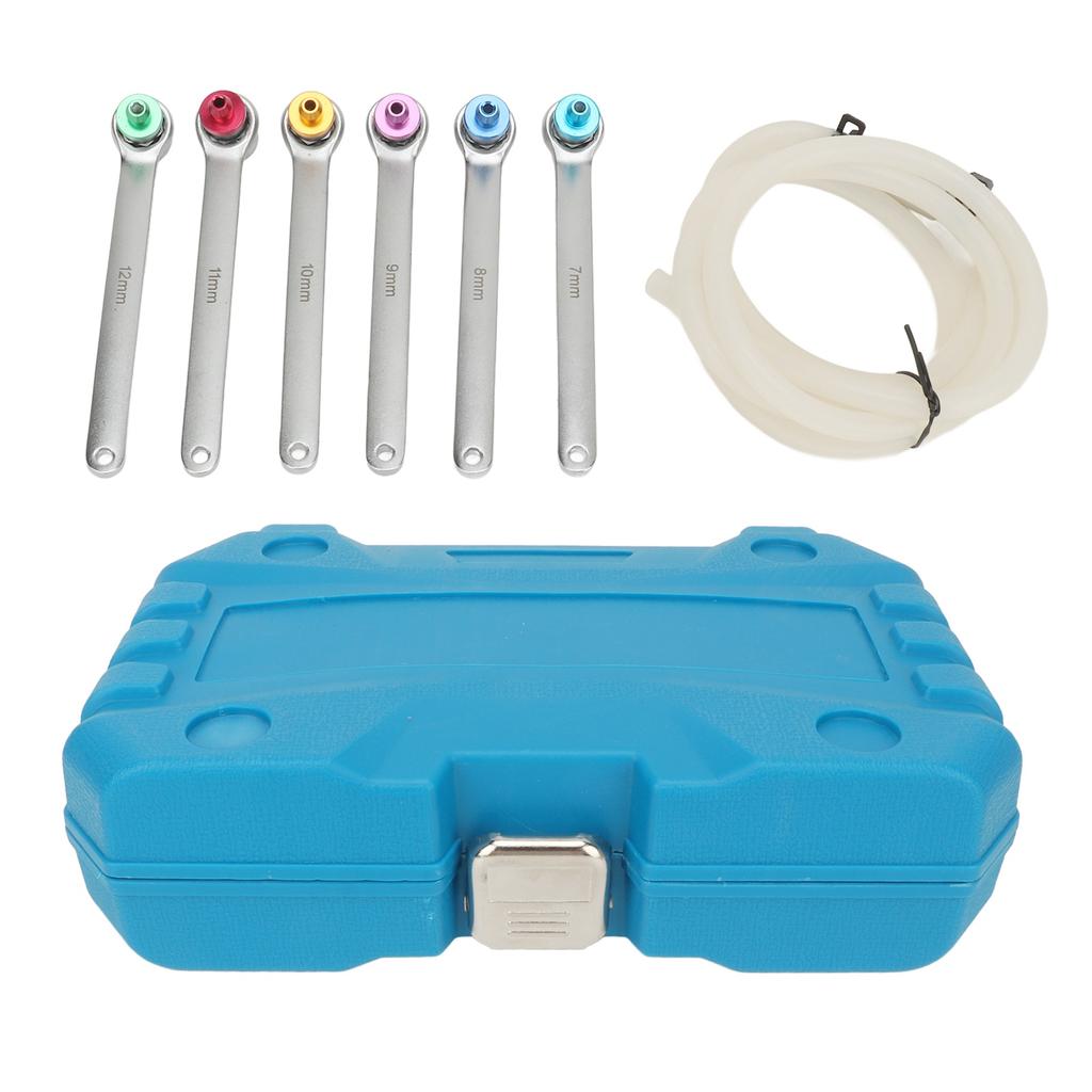 Набор инструментов для прокачки тормозов 7-12 мм 12-гранный гаечный ключ шланг для слива масла с обратным клапаном для автомобиля