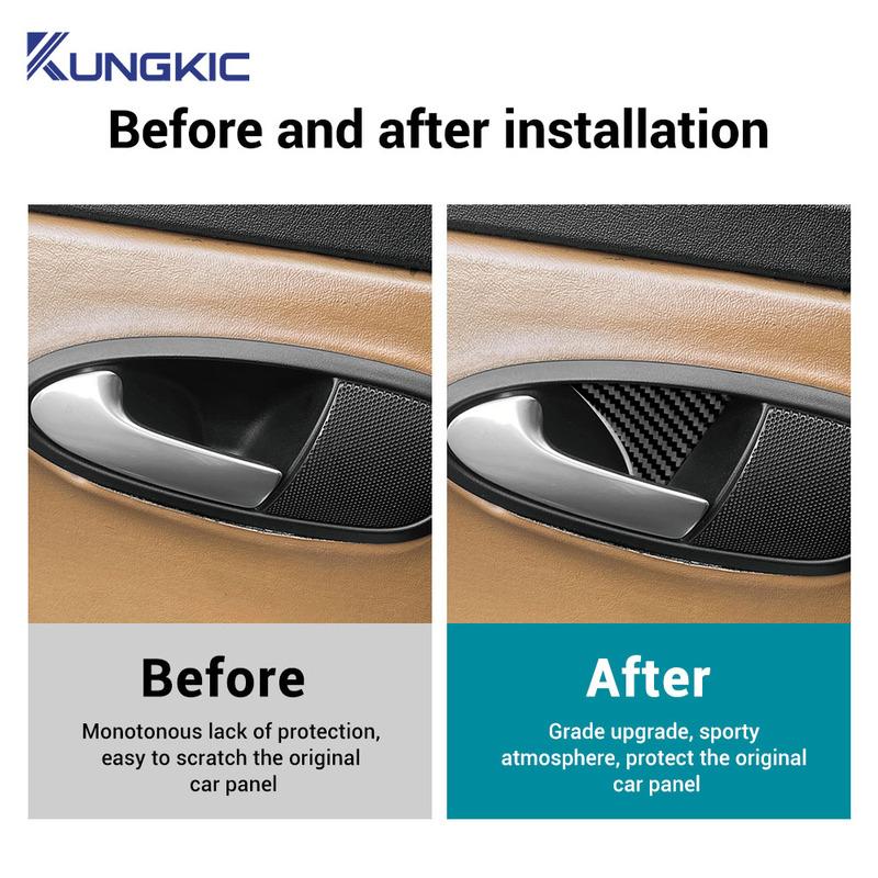Real Soft Carbon Fiber For Seat Leon MK2 1P Altea 2005 2006 2007 2008 2009 2010 2011 2012 Car Inner Door Bowl Panel Sticker.