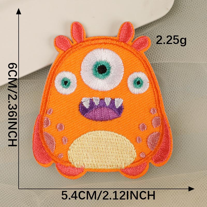 Мультяшный монстр самоклеящиеся вышитые нашивки наклейки для самостоятельного изготовления аксессуаров для одежды