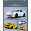 1/24 Mazda RX7 Alloy Sports Car Model Diecasts Metal Toy Racing Vehicles Car Model Simulation Sound and Light Childrens Toy Gift