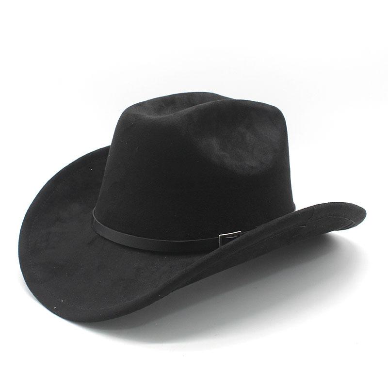 Big Edge One-Word Top Suede Western Cowboy Top Hat Jazz Hat Fashion Hat Retro Hat