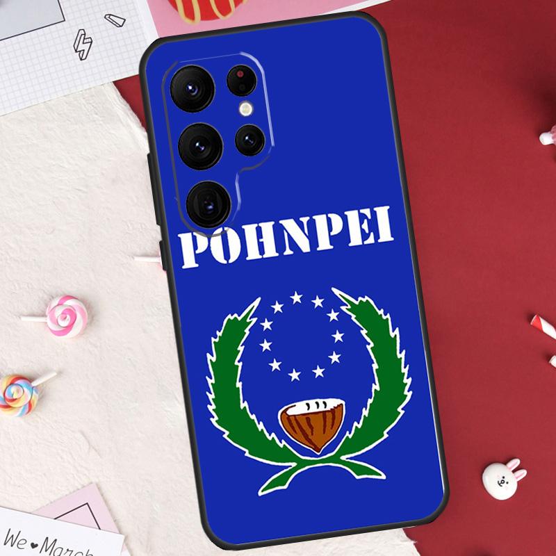Чехол Pohnpei Ponape Flag для Samsung Galaxy S26 Ultra S23 S22 S21 S20 S24 S25 Ultra S10 Plus S25 FE Защитная крышка