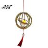 Lantern with Rabbit DIY Kit for Mid-Autumn Festival, Hollow Wooden Rotating Ring Hand Painted Lanterns Rabbit, Handmade LED Candle Toy Tassels