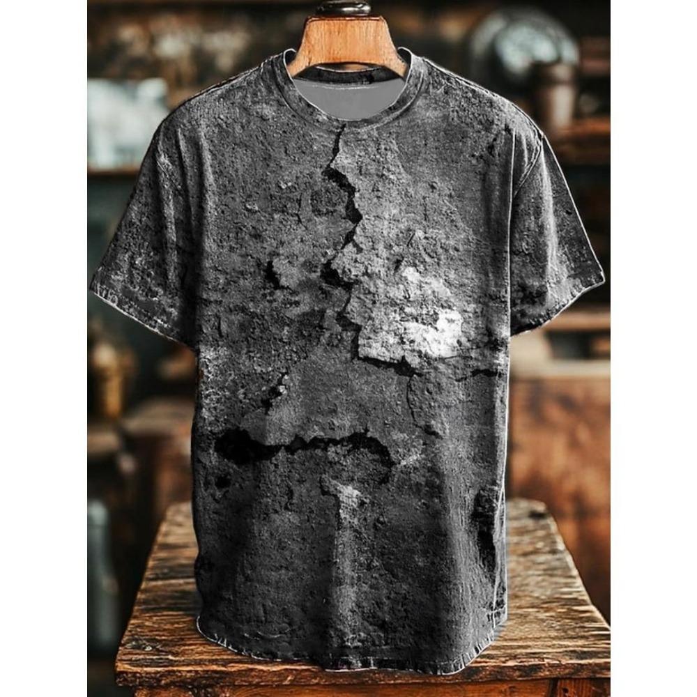 Fun Retro Rust 3D Print Men's T-Shirts Summer O-Neck Short Sleeve T Shirt Hip Hop Oversized Tees Harajuku Y2K Tops Women Clothing