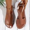 Женские однотонные элегантные сандалии, легкие, на плоской подошве, с эластичным ремешком, летняя обувь для отпуска