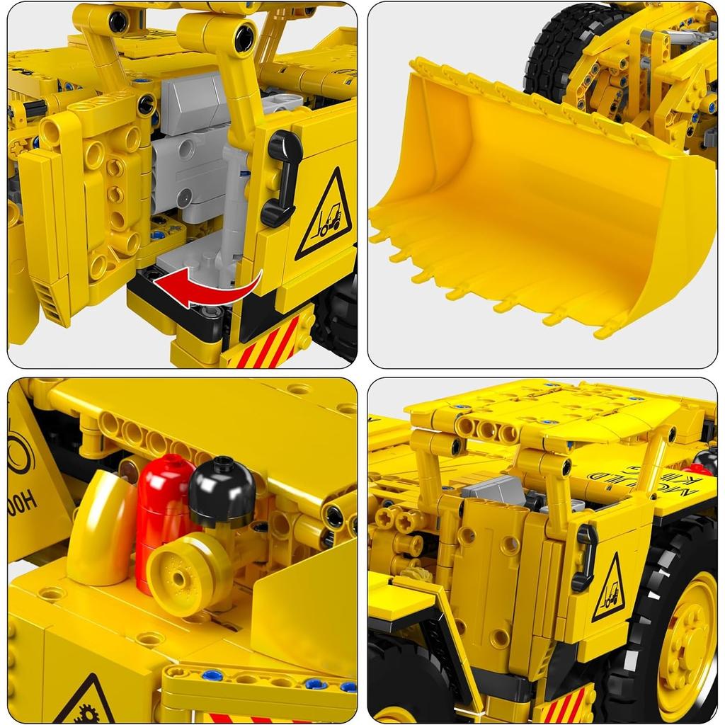 MOULD KING 17056 Технический автомобильный строительный блок с дистанционным управлением R3000H Модель шахтного погрузчика в сборе Грузовик Кирпичные игрушки Детский подарок