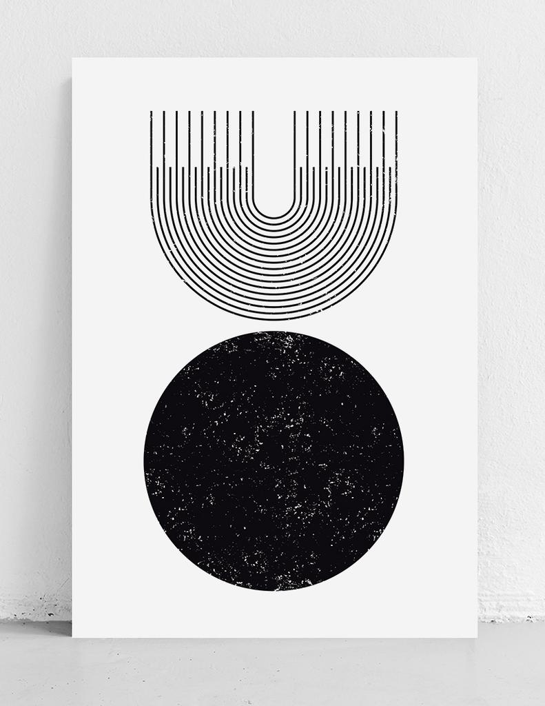 Plakat minimalistyczny geometria czarna