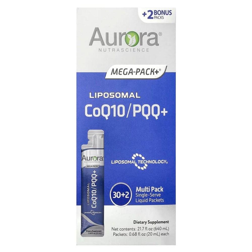 Aurora Nutrascience Мега-липосомальный CoQ10 PQQ Витамин C Поддержка клеточной энергии Без сахара Клубничный вкус 32 шт. Индивидуально | 32 шт.