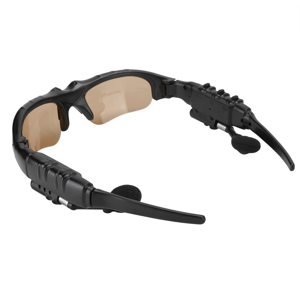 Bluetooth 5.0 Sunglasses Solar Power Wireless Glasses Headphone Headset Stereo EarphoneDark Brown