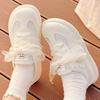 Little White Shoes Women's 2025 New Summer Breathable Mesh Not Stuffy Feet Shoes with Skirts Ballet Soft-soled Women's Shoes