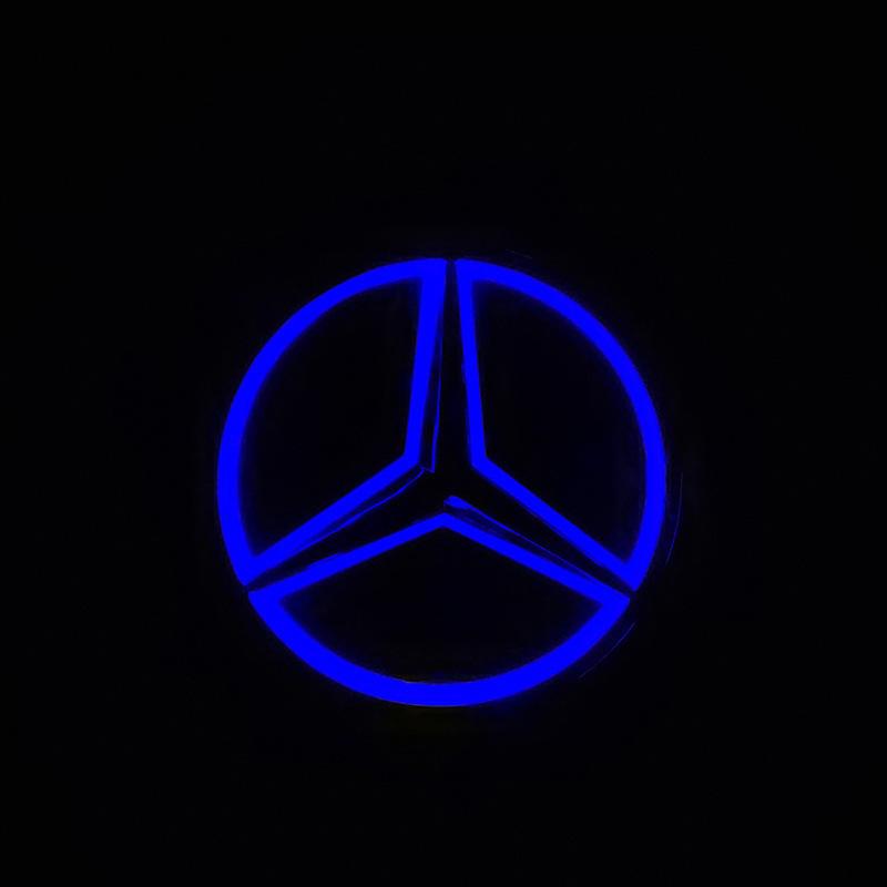 9.5см АБС Светодиодная Подсветка Значок Автомобиля Эмблема Задней Крышки Багажника Аксессуары для Mercedes Benz S350 S300L S A B C E Класса GLA GLK