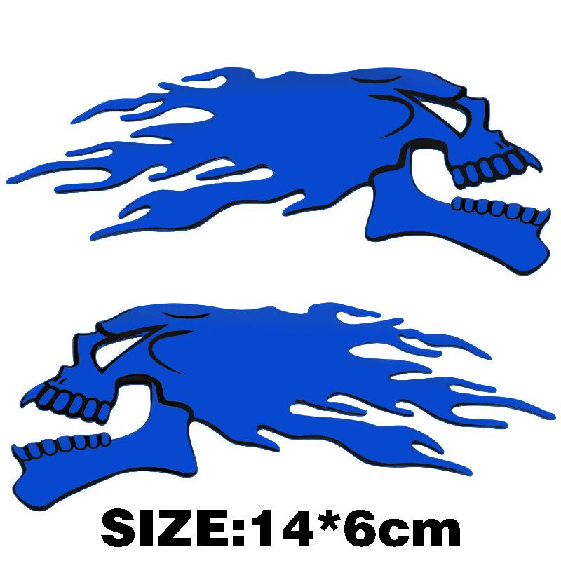 Наклейка на автомобиль мотоцикл 3D Пламя Призрак Череп Эмблема Наклейки Авто Стайлинг Декор Наклейки Авто Внешний Декор Аксессуары