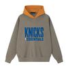 Fear of God Essentials x NBA Knicks Спортивная толстовка с капюшоном Homestead Heather/Orange Мужские Топы Серый 192NB256408F