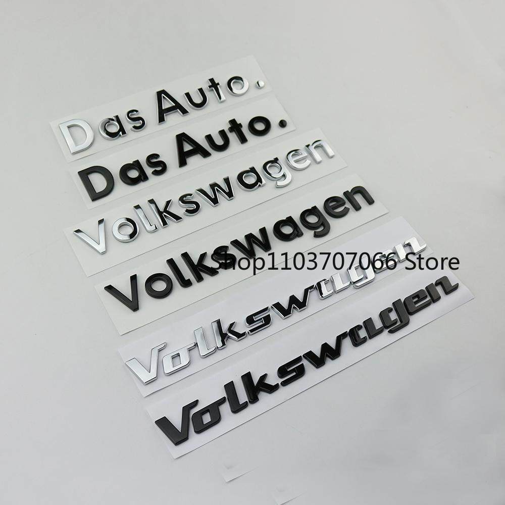 Car Abs 3D Letter Stickers VW Trunk Logo Stickers For Volkswagen dasauto T-Roc Tiguan Golf Polo ID.3 ID.4 T-Cross Jetta Scirocco