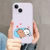 Милый чехол для телефона DUDU BUBU для iPhone Mini 11 12 13 14 15 XPlus Pro Max SE XR с прозрачным корпусом