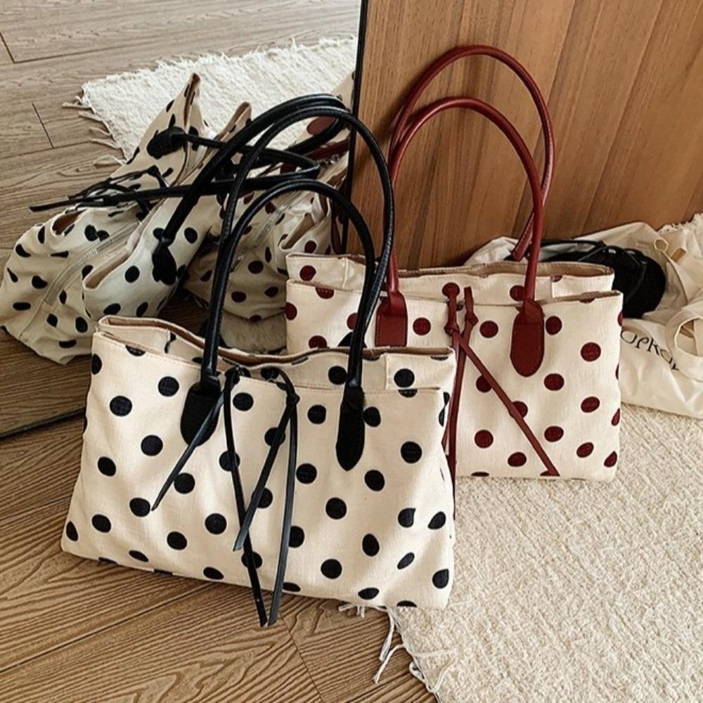 Lightweight Multi-compartment Tote Bag Large Capacity Canvas Handbag Commute