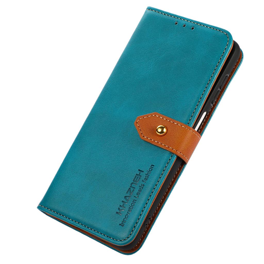 KHAZNEH For Oppo A78 4G Bump Proof Leather Wallet Phone Cover Stand Cowhide Texture Case