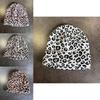 Fall Winter Knit Hat For Women With Warm Leopard Pattern Outdoor Beanie For Cold Weather