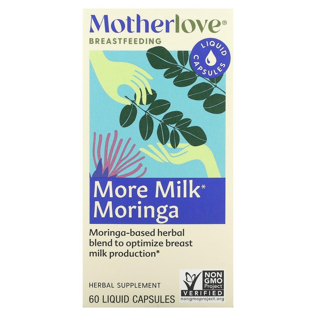 Motherlove, for breastfeeding, with milk moringa, 60 liquid capsules