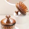 Sandalwood Meridian Hair Airbag Comb Round Scalp Relax Point Acupuncture Massager Anti-Static Styling Tools