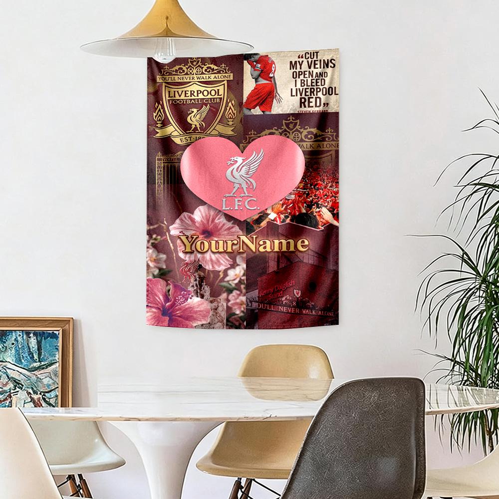 Liverpool Custom Your Name Wall Decor Tapestry Art For Pet Memorial Birthdaywedding Party Backdrop Family Gift