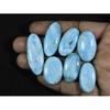 19X25-15X40MM Natural Larimar Pectolite Oval Cabochon Loose Gemstone 7Pcs C-59