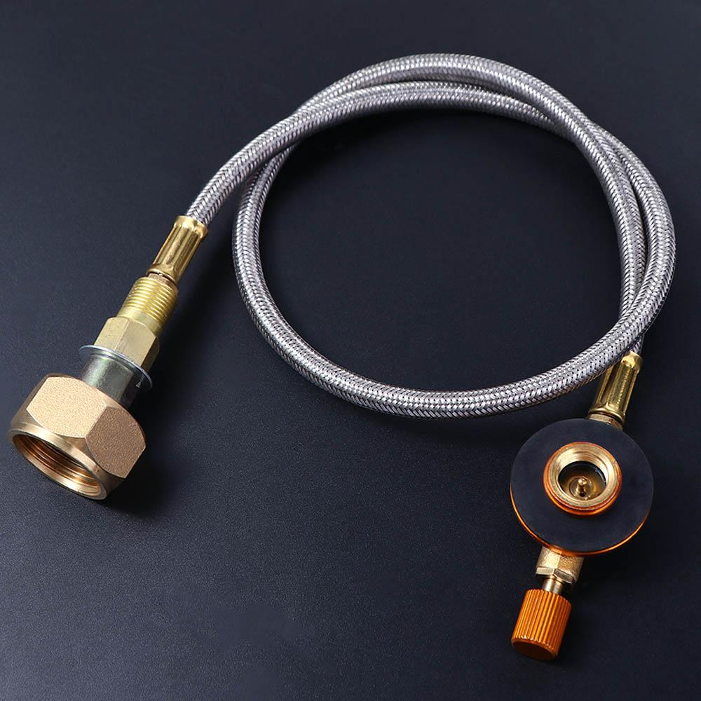 Tourist Equipment Gas Stove Coupler Container Adapter Propane Refill Adapter Stove Metal Tube