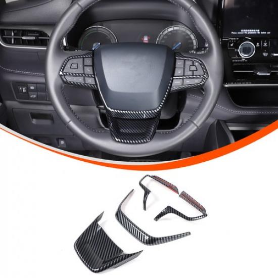 ABS Carbon Fiber Steering Wheel Cover-M Sport For Toyota Highlander XU70 -24