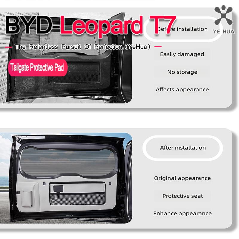For BYD 2025-2026 Formula Leopard Titanium 7 Trunk Storage Compartment Anti Scratch Tailgate Protective Pad Interior Modificatio