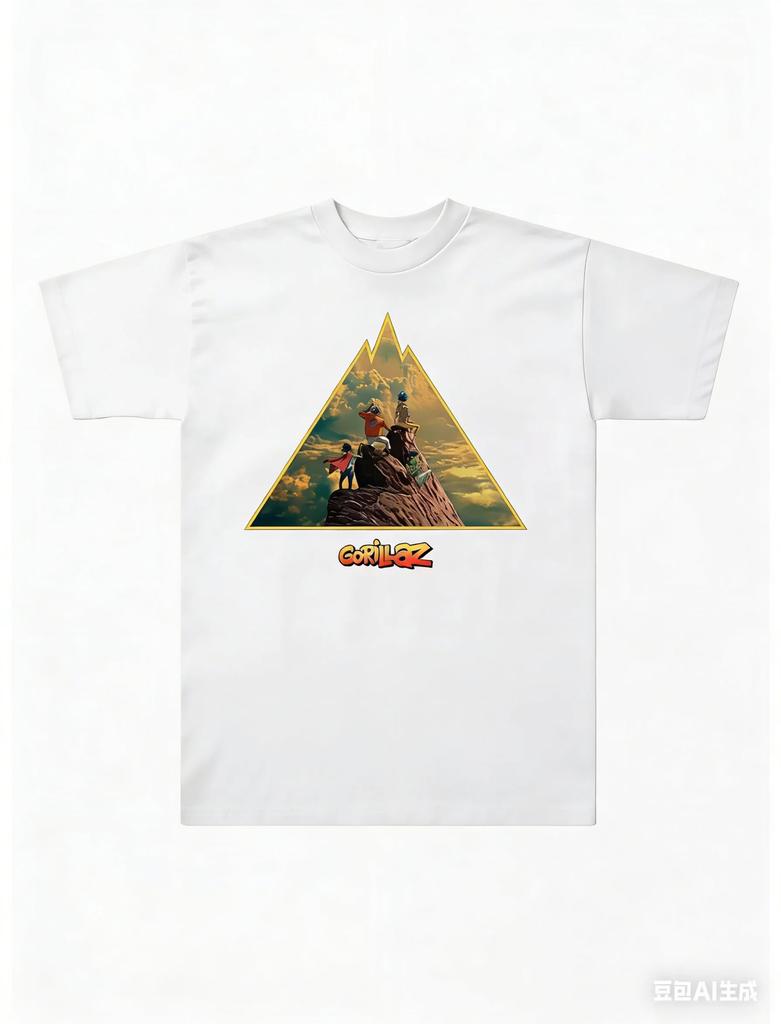 2026 Gorillaz The Mountain Альбом Футболка Мужская и Женская Чистый Хлопок Летняя Одежда Хип-Хоп Мода Футболка Уличная Мода Унисекс