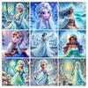 Замороженная Алмазная Вышивка Принцесса Эльза Набор для Вышивания Крестом Алмазная Живопись Жасмин Анна Мозаичное Искусство Настенный Декор