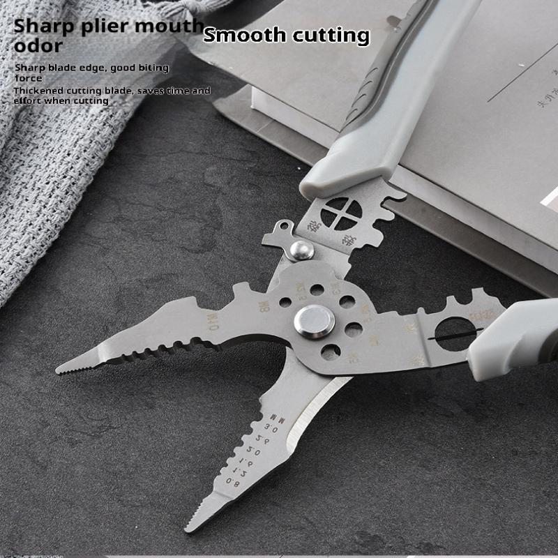 Wire Stripper Decrustation Pliers Adjustable Electrical Wire Wire Winding Pliers Non-slip Wire Stripper Crimper