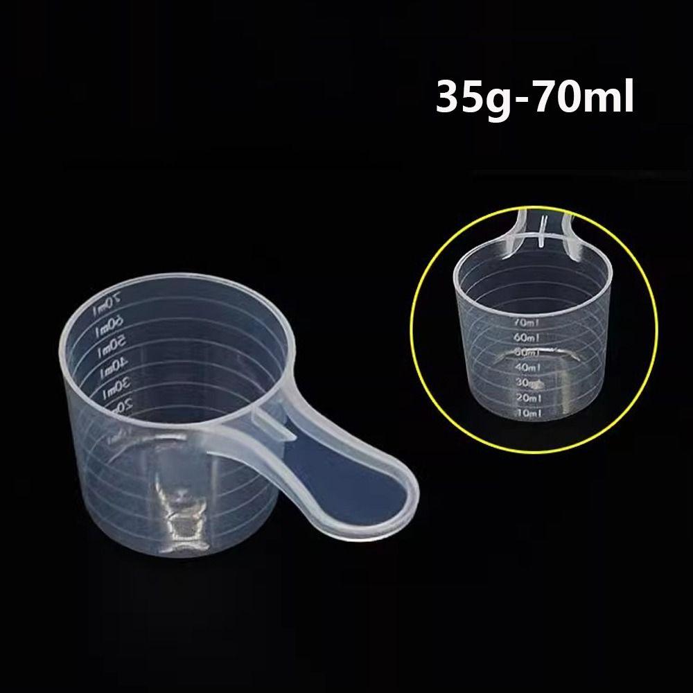 5pcs/set Transparent Flat-bottomed Spoon Plastic Measuring Spoon  Home Kitchen Baking Accessories