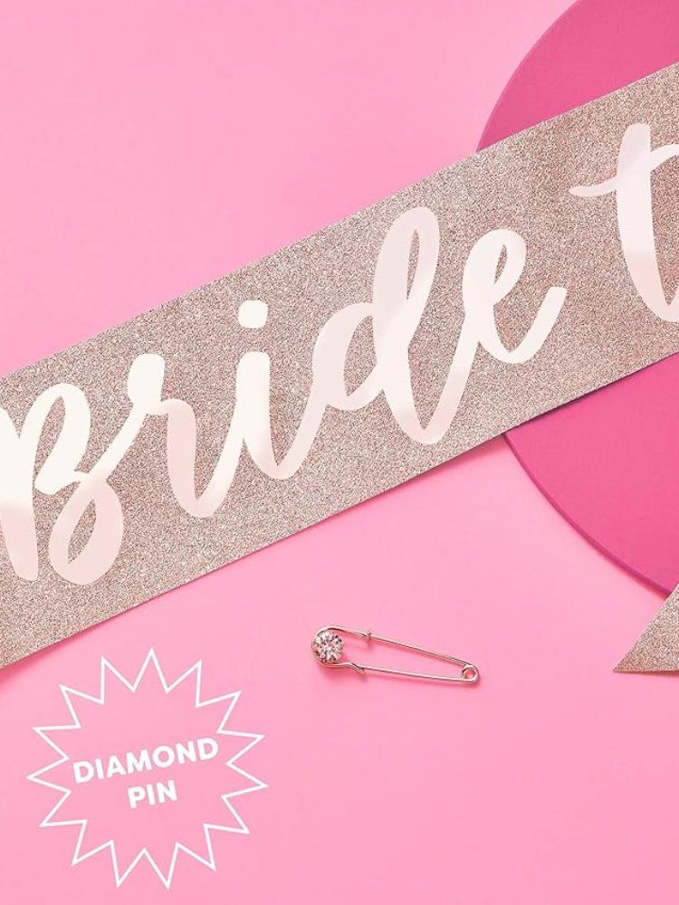 Невеста, которая будет кушать, лента, тиара, фата, украшения для девичника, набор из розового золота и блесток - Принадлежности для девичника