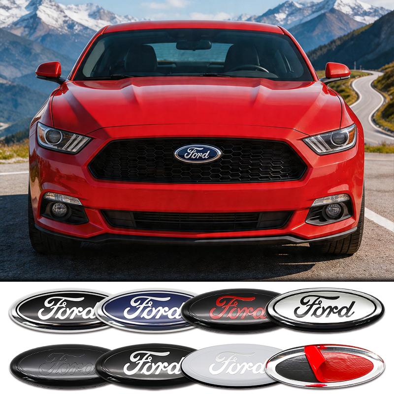 14.5cm Aluminum Overlay Emblem Badge For Ford Mondeo Explorer Edge Focus Fiesta Kuga Transit Ecosport Escape MK3 Auto Accessory