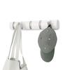 Umbra Flip Shine Wall Storage Hooks, White, 5-Hook Hooks,