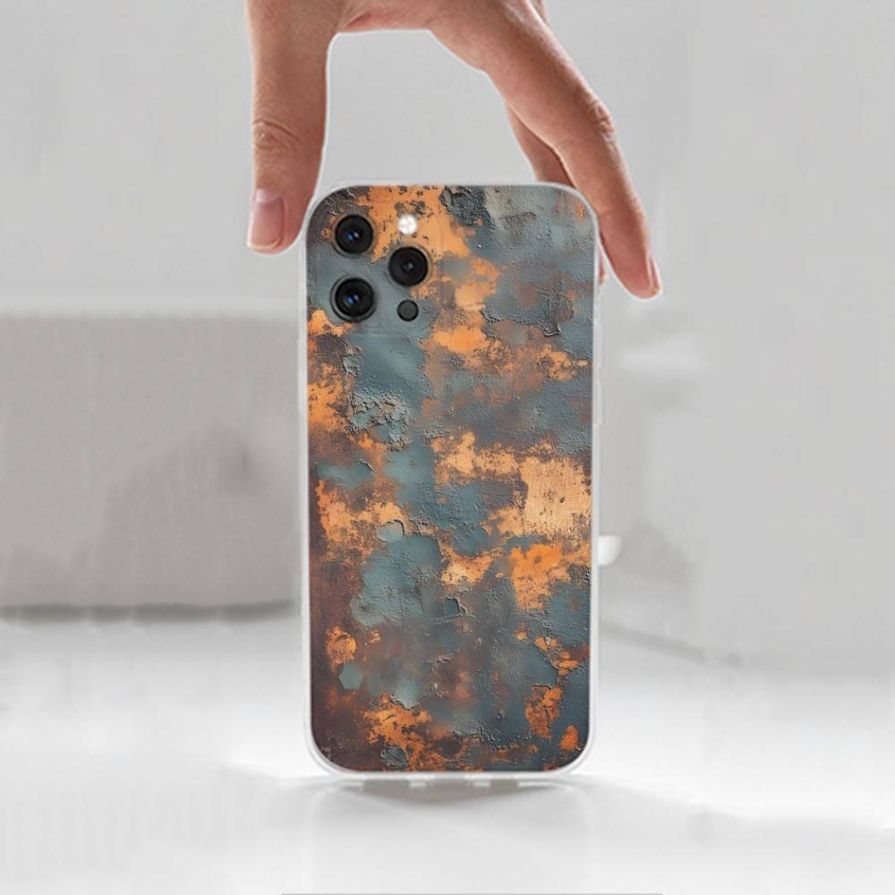 Ржавый Промышленный Чехол в Ретро Стиле Для iPhone 16,15,14,17,13,12,11 Plus,Pro,Max,XR,XS,X,7,8 Plus,SE,Mini,Прозрачный,Силиконовый