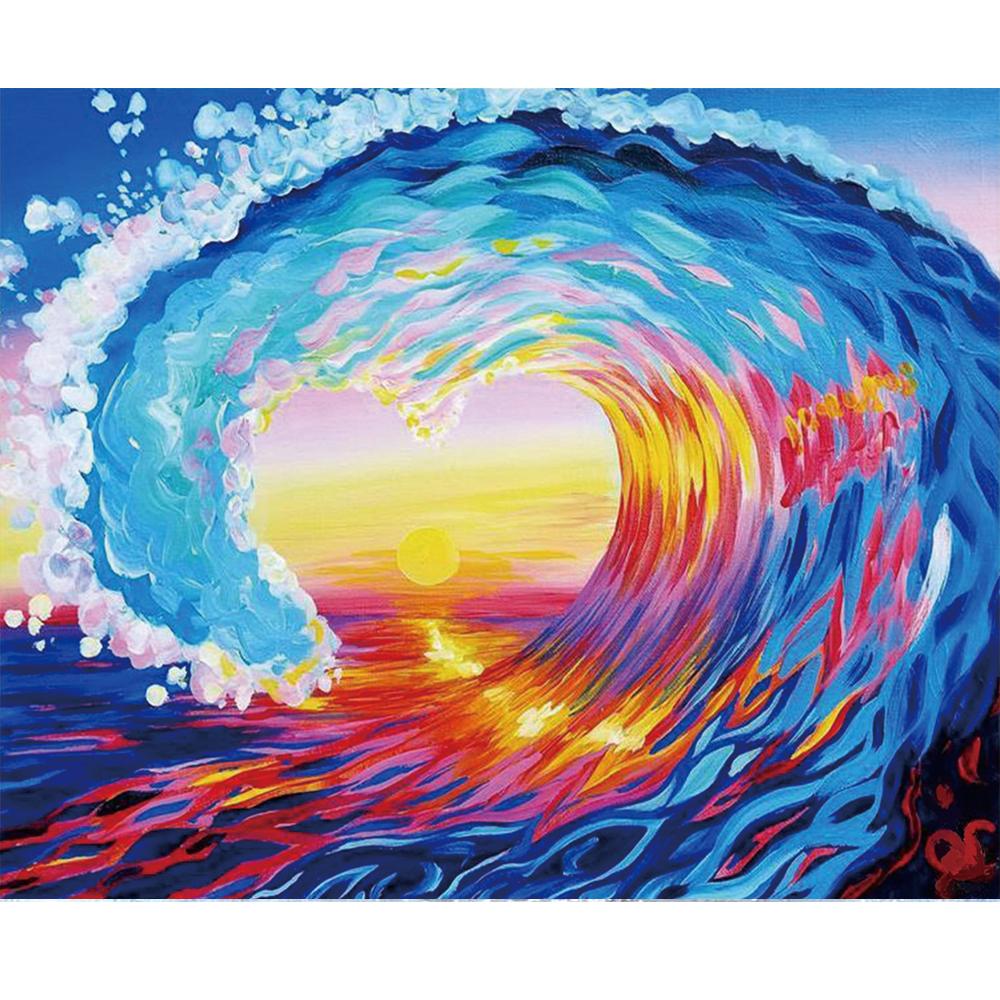 5D алмазная живопись «сделай сам», серия с видом на море, полный бриллиант, ручная работа, алмазная вышивка, мозаика, украшение для дома, спальни, подарок