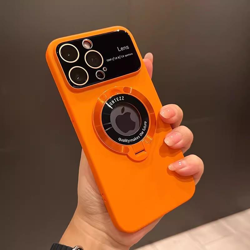 Подходит для чехла для телефона IPhone14, Матовый ПК Магнитная подставка Полная защита 13, Защитный чехол для Apple 15Promax