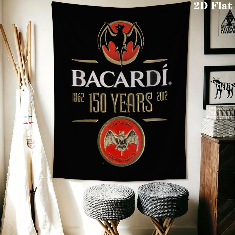Bacardi Wall Tapestry Aesthetic Wall Hanging Printed Fabric Blanket Decorative Tapestries for Bedroom Living Room Home Decor