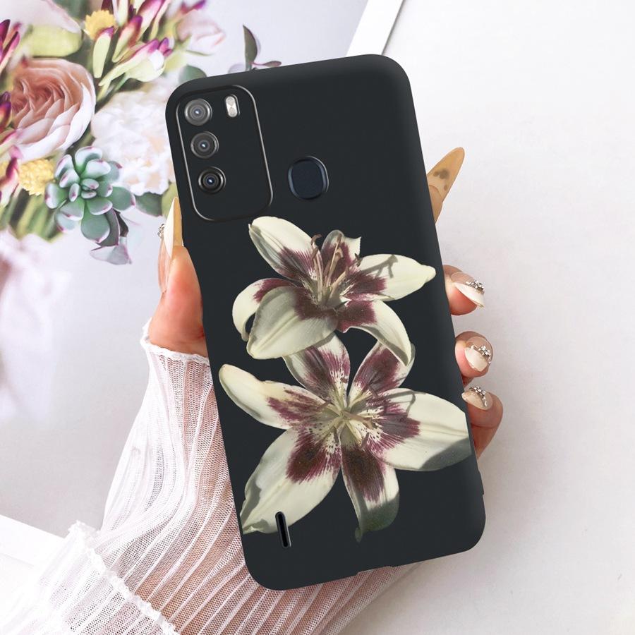 Case for Itel Vision 1 Pro Matte Soft Silicone Black butterfly Shockproof Phone Bags For ItelS16 S 16 Vision1pro Back Covers